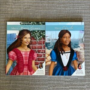 American Girl Marie-Grace and Cécile Books with Red and Blue Covers